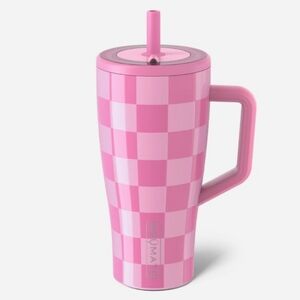 Brumate Krista Horton Holiday Era 30oz
Pink Checker Straw Tumbler Brand New